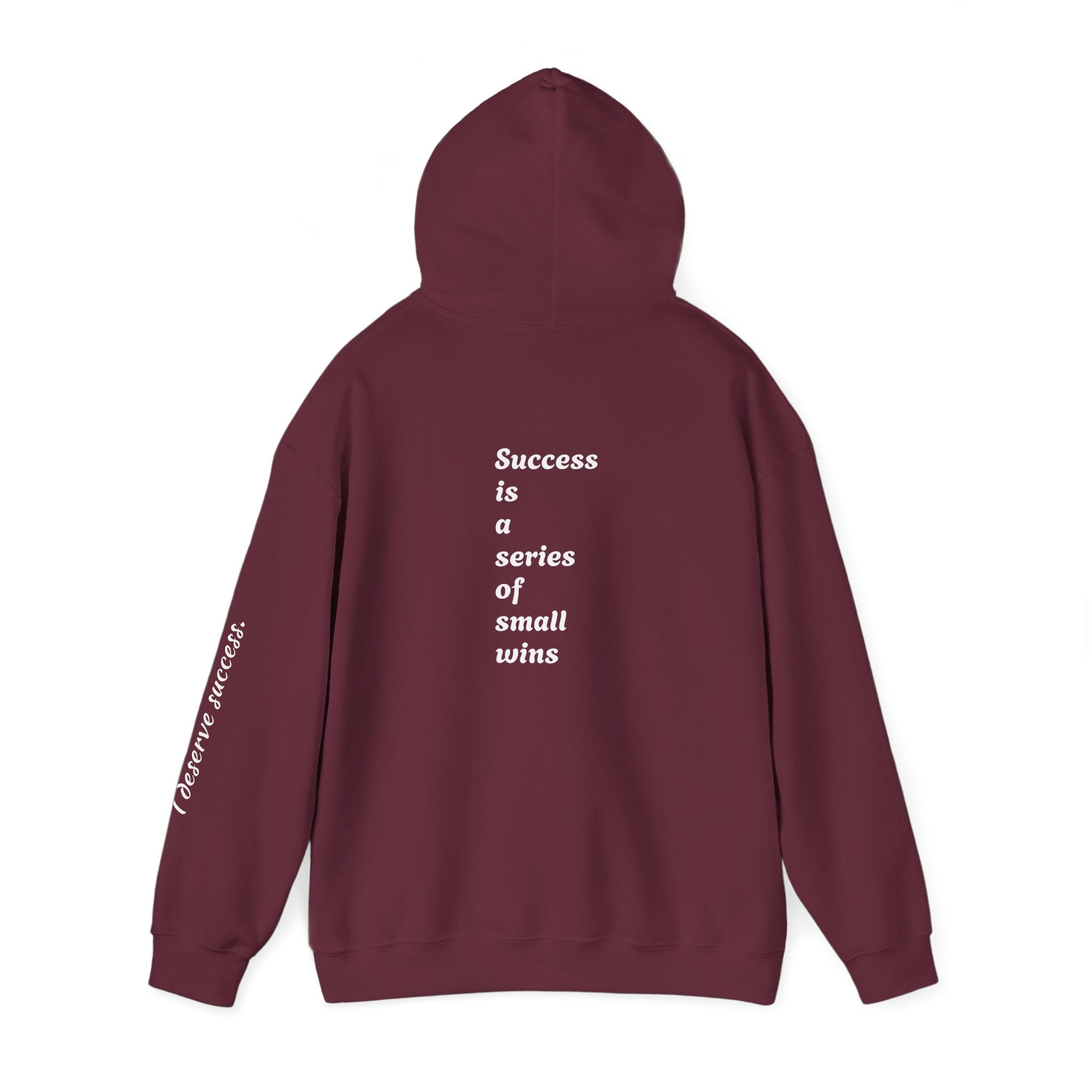 Motivational Hoodie — "Success is a series of small wins" Inspirational Hooded Sweatshirt