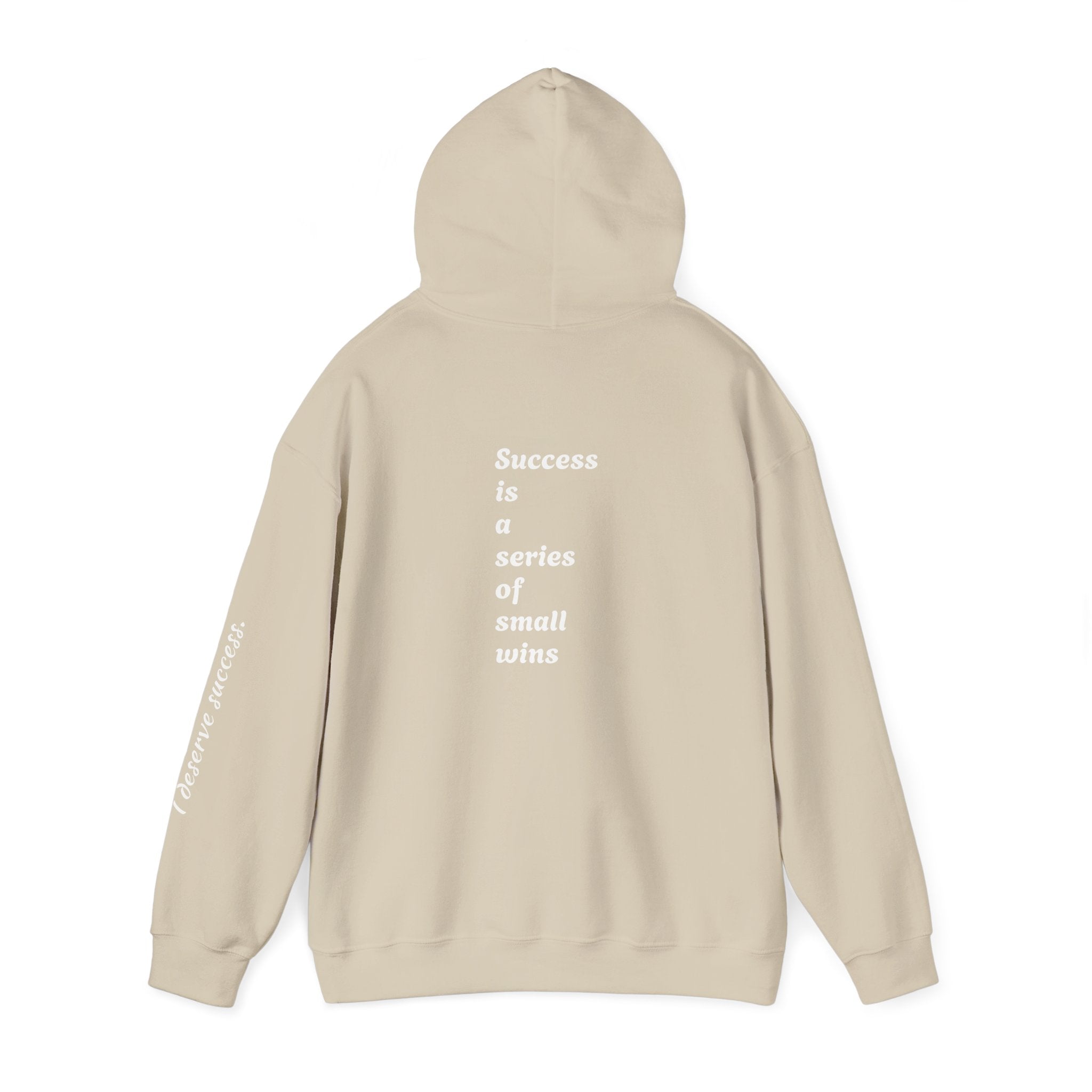 Motivational Hoodie — "Success is a series of small wins" Inspirational Hooded Sweatshirt