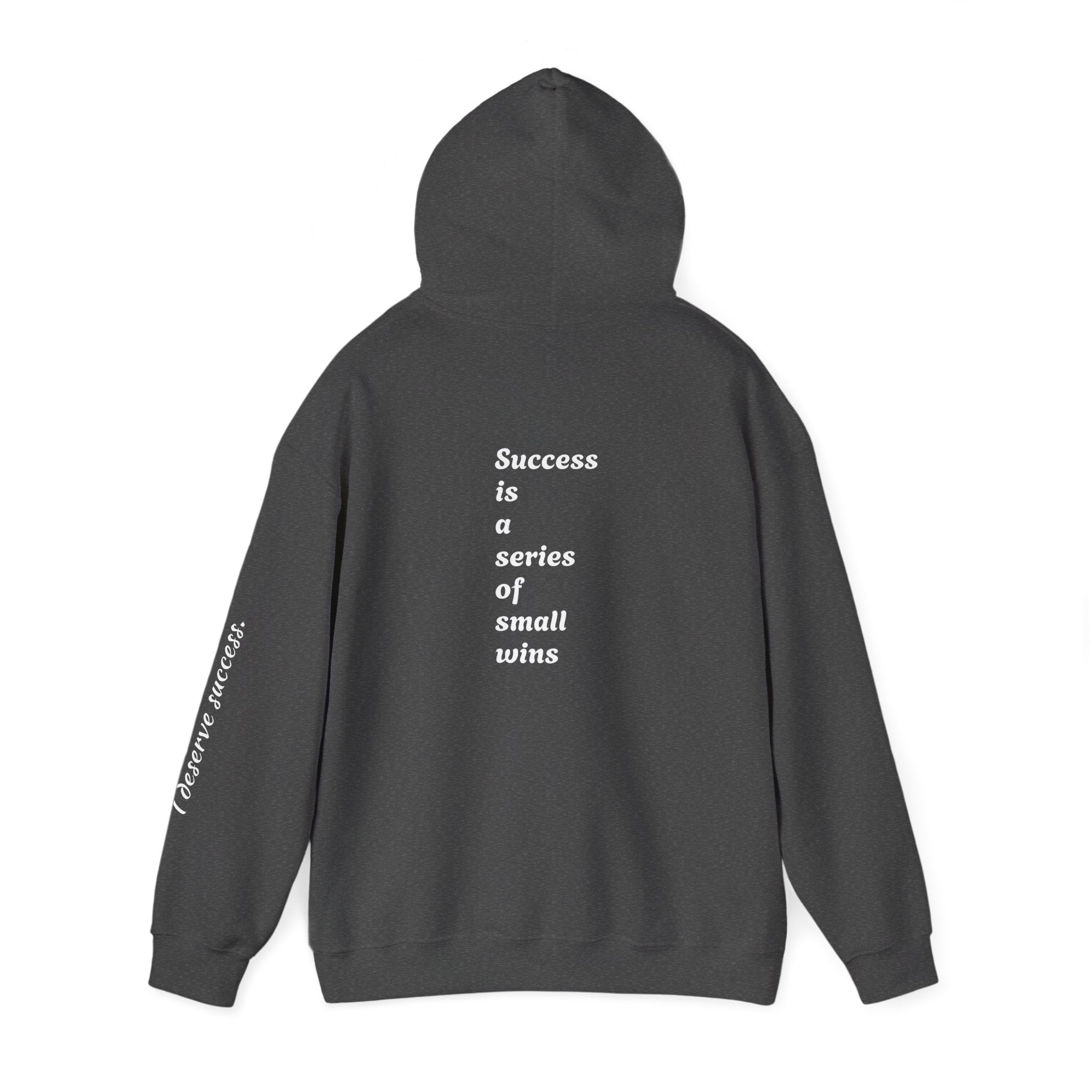 Motivational Hoodie — "Success is a series of small wins" Inspirational Hooded Sweatshirt