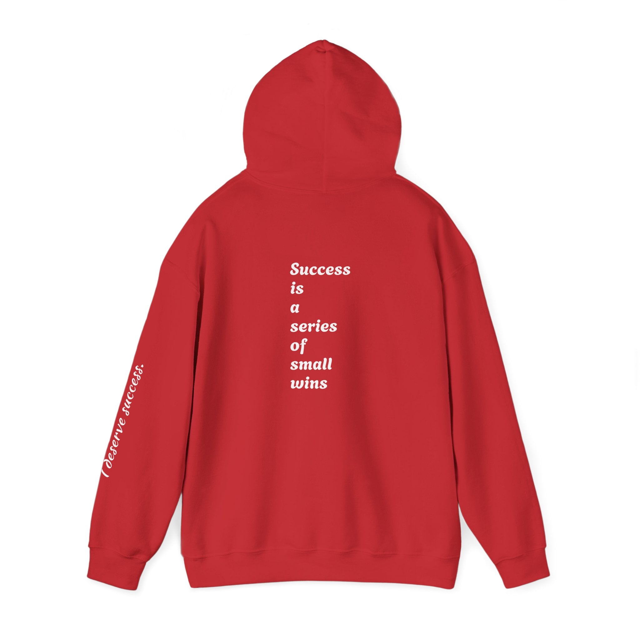 Motivational Hoodie — "Success is a series of small wins" Inspirational Hooded Sweatshirt
