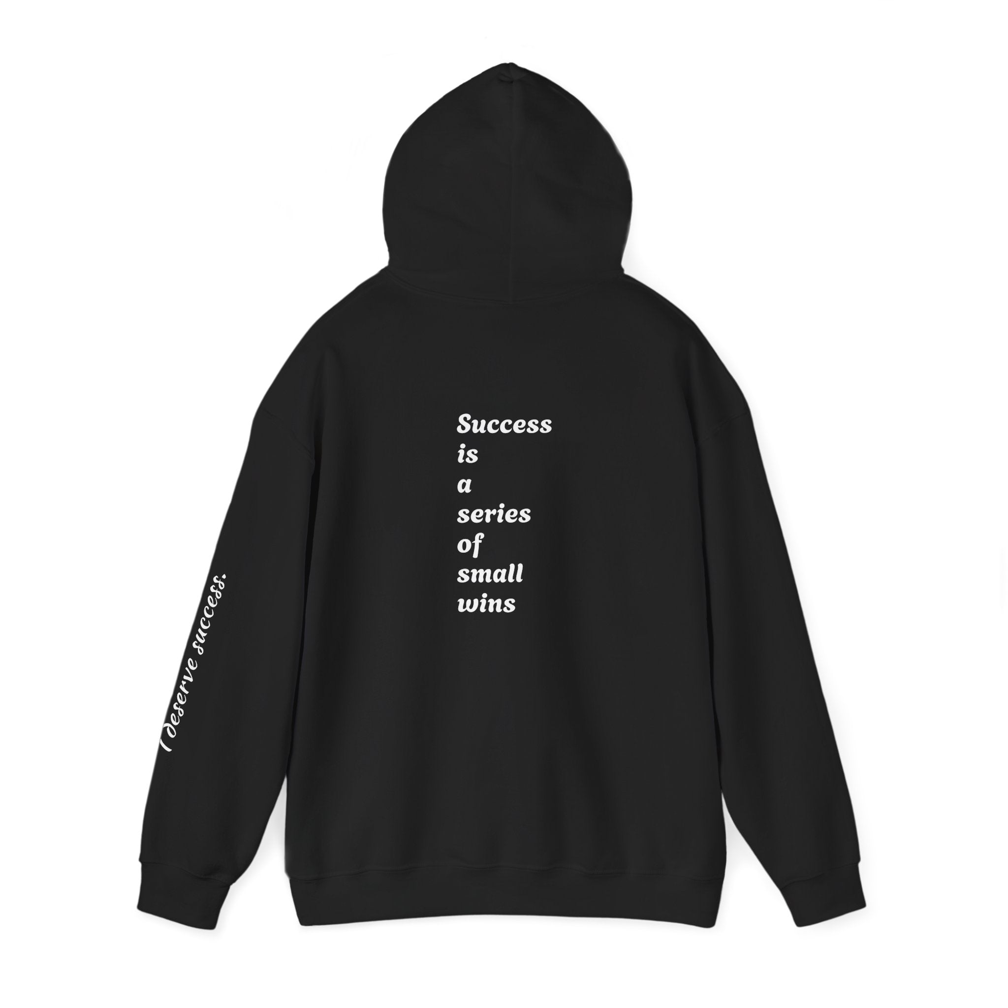 Motivational Hoodie — "Success is a series of small wins" Inspirational Hooded Sweatshirt