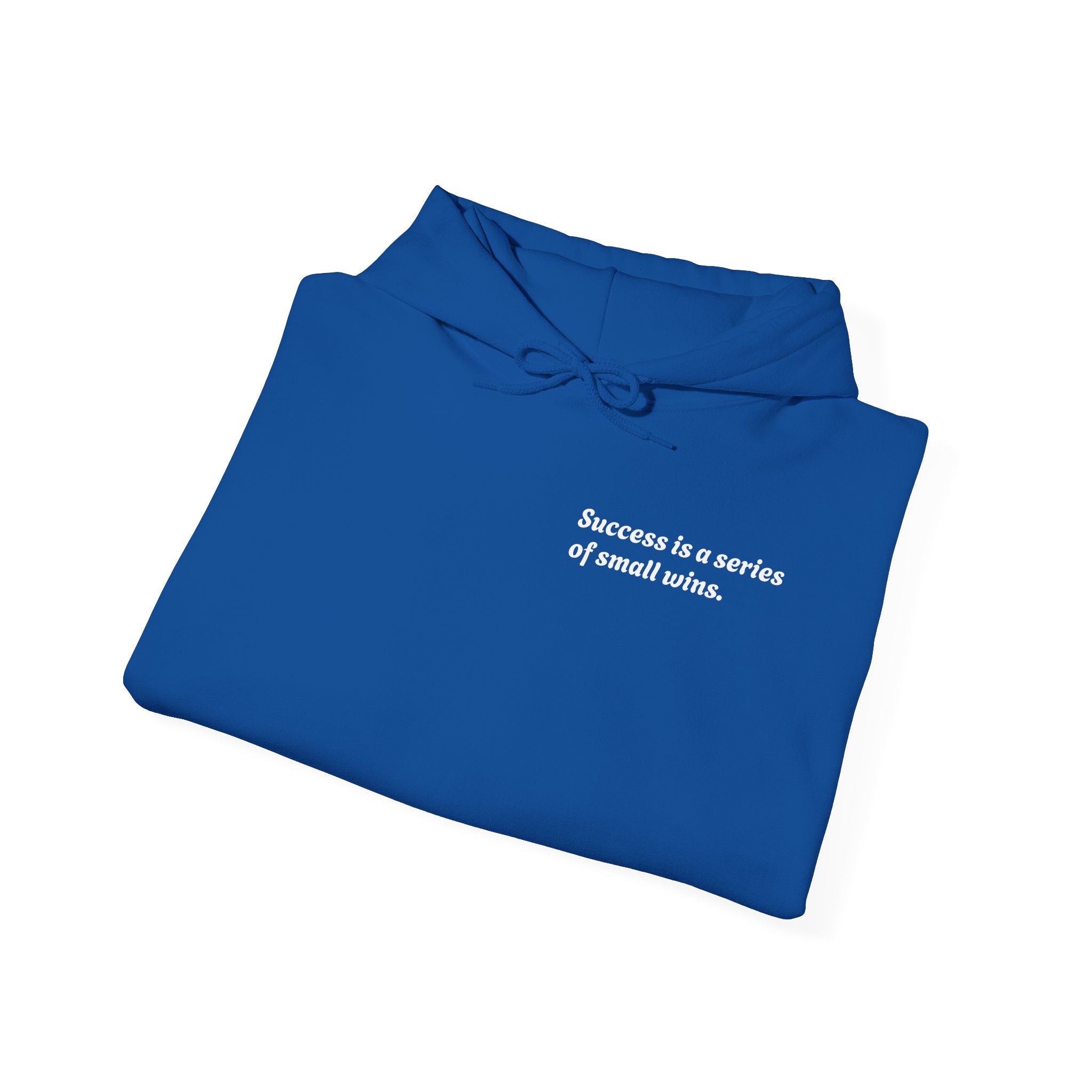 Motivational Hoodie — "Success is a series of small wins" Inspirational Hooded Sweatshirt