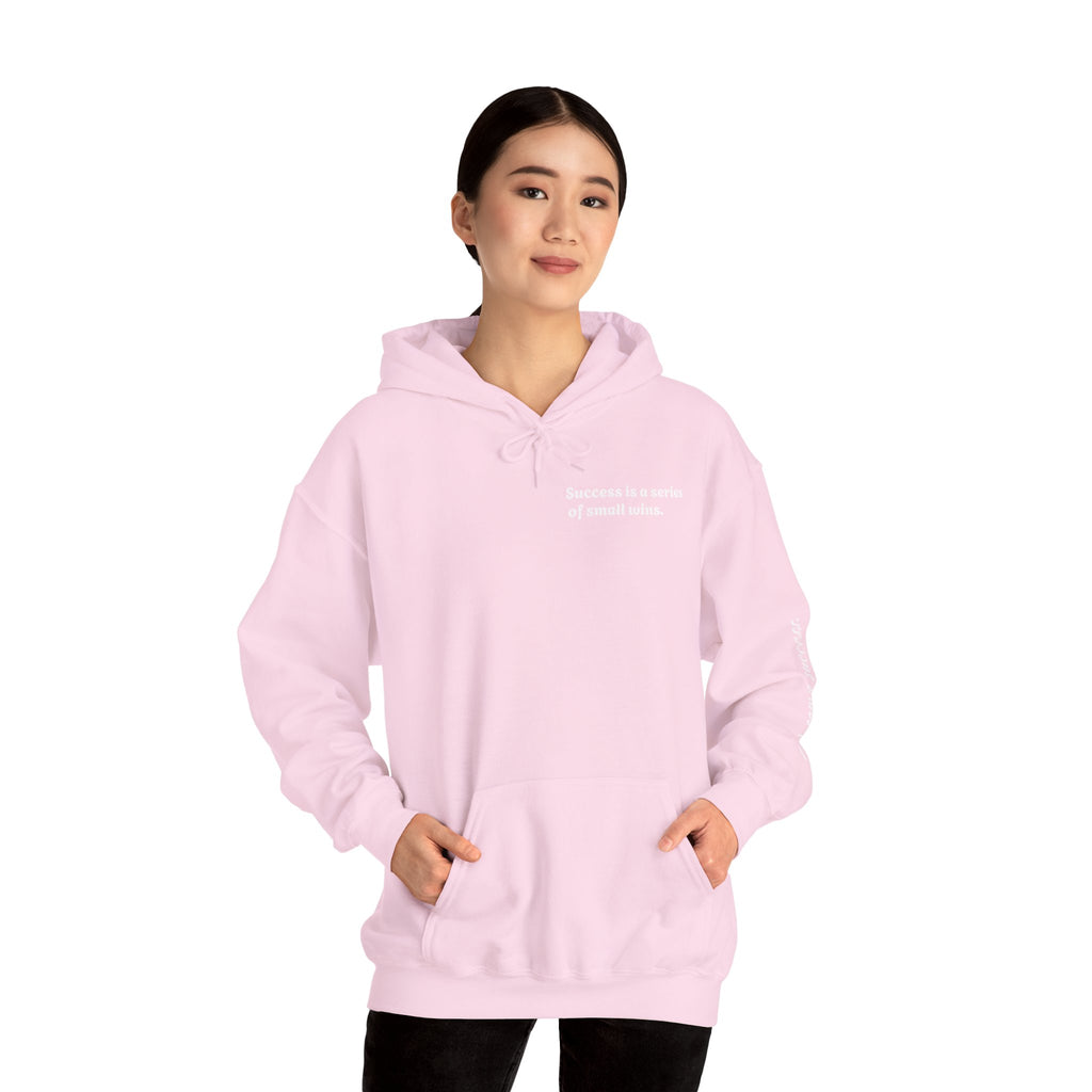 Motivational Hoodie — "Success is a series of small wins" Inspirational Hooded Sweatshirt