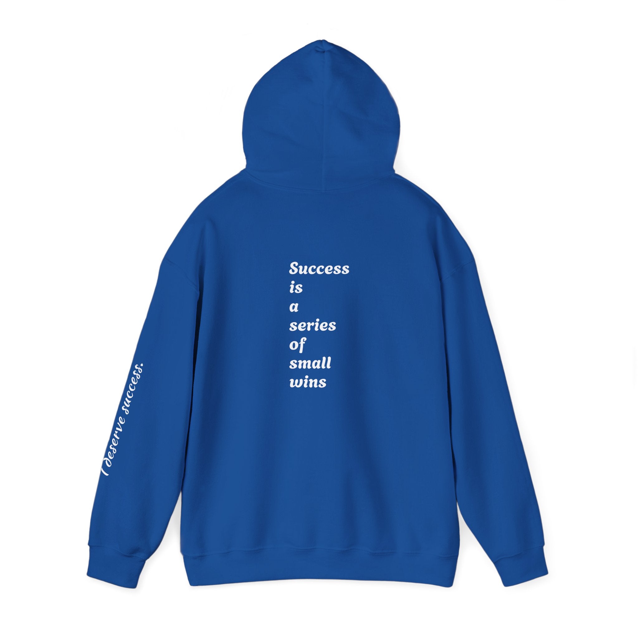 Motivational Hoodie — "Success is a series of small wins" Inspirational Hooded Sweatshirt