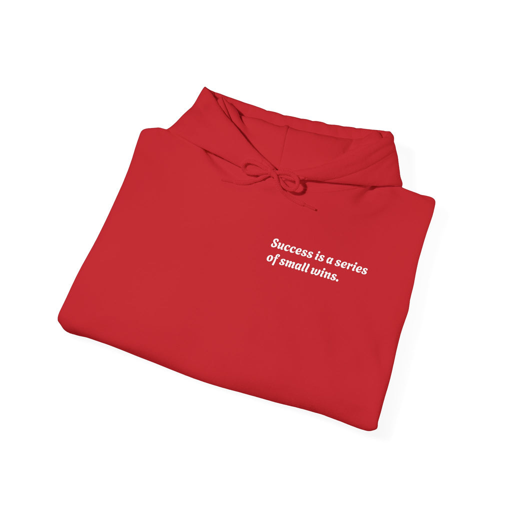 Motivational Hoodie — "Success is a series of small wins" Inspirational Hooded Sweatshirt