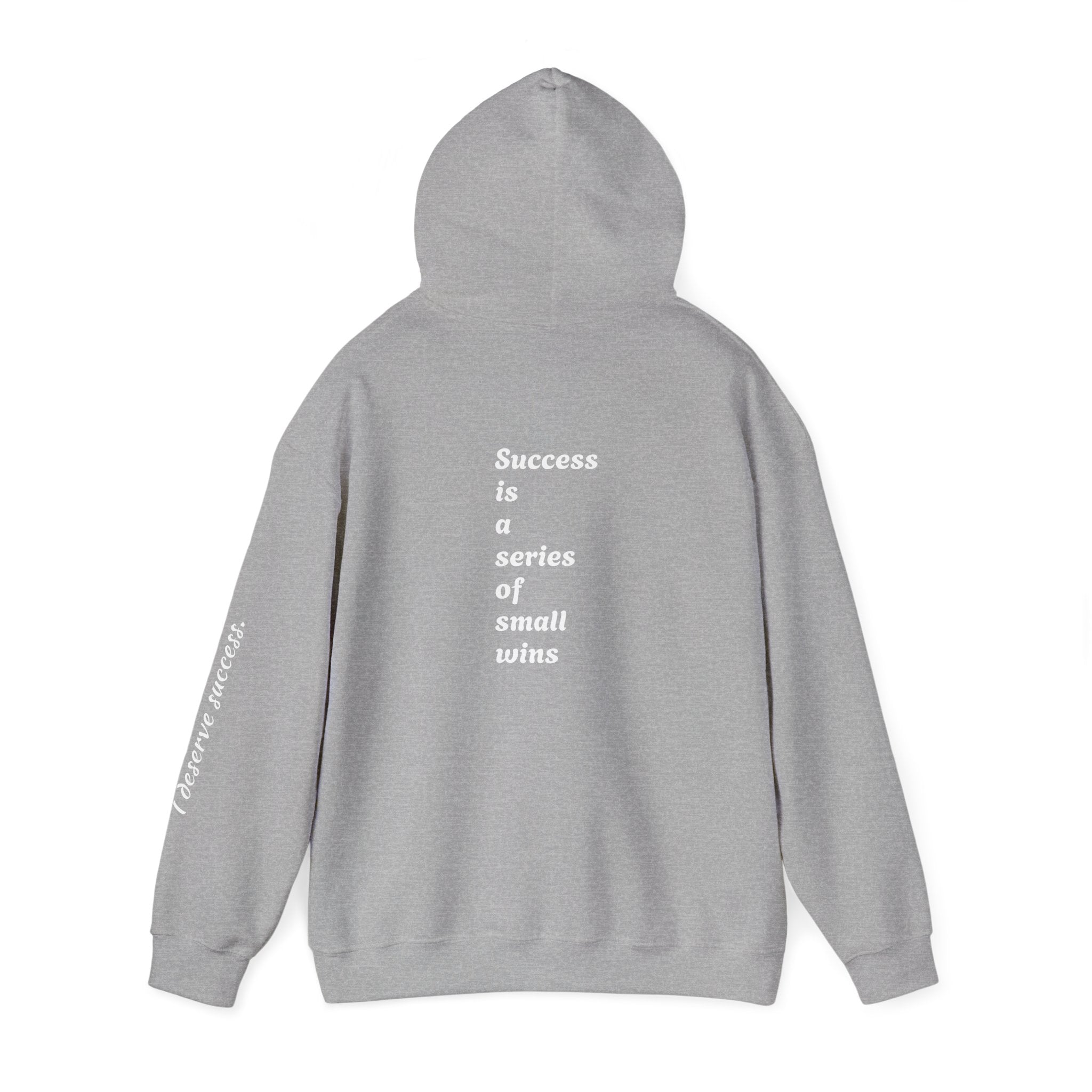 Motivational Hoodie — "Success is a series of small wins" Inspirational Hooded Sweatshirt