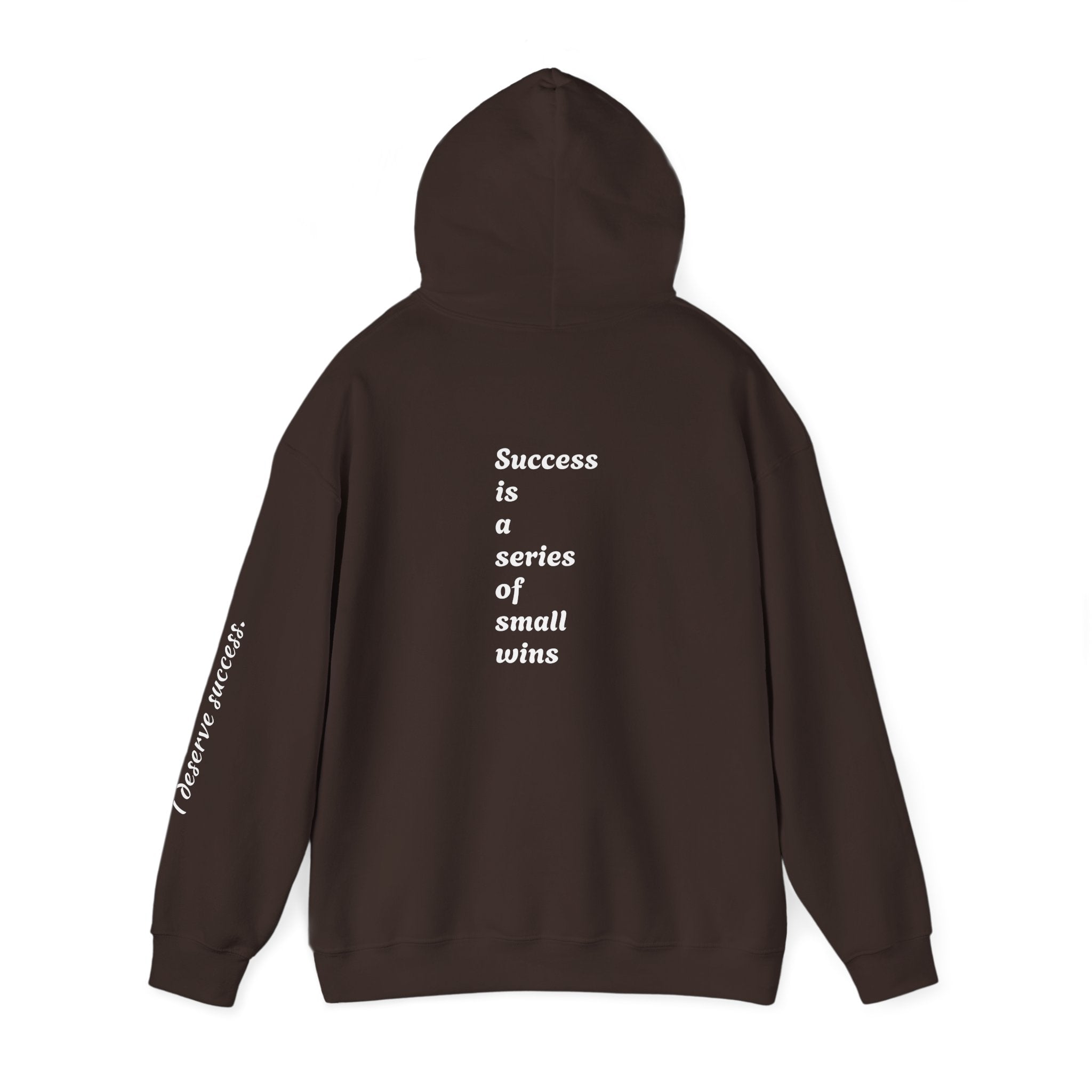 Motivational Hoodie — "Success is a series of small wins" Inspirational Hooded Sweatshirt