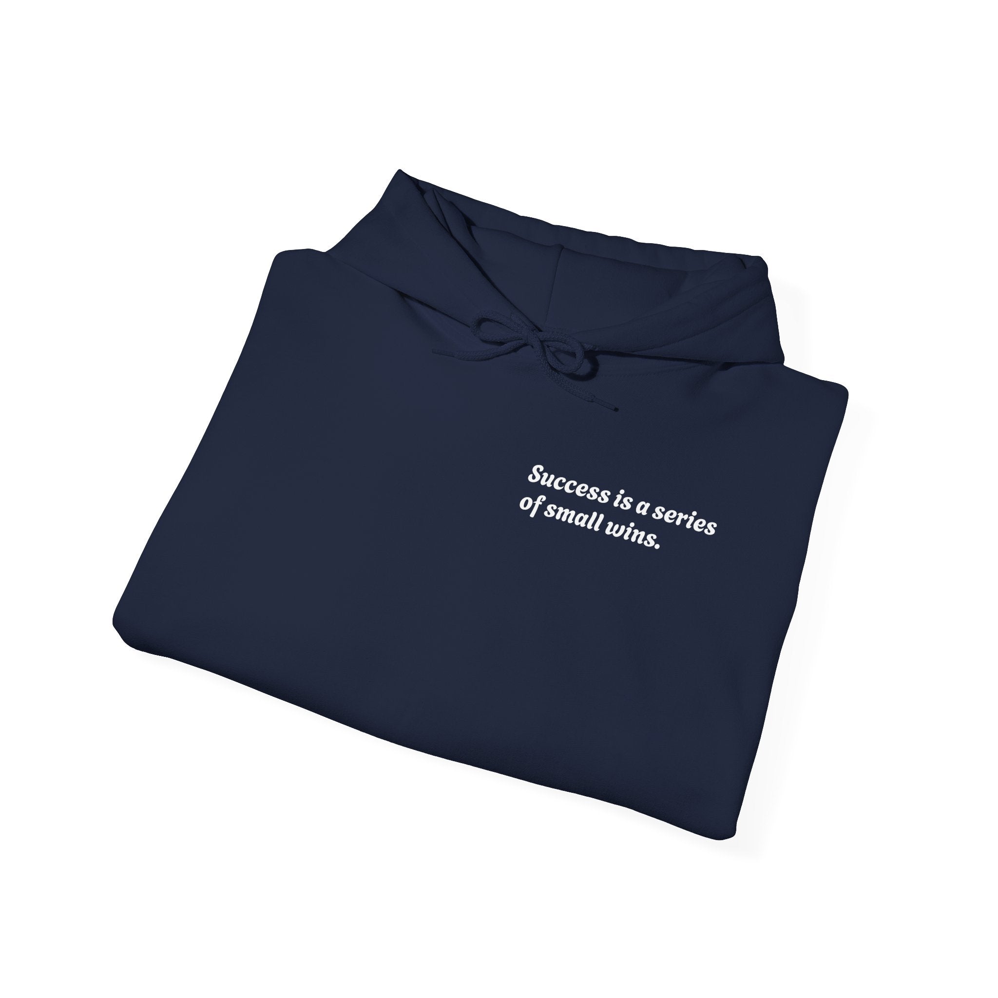 Motivational Hoodie — "Success is a series of small wins" Inspirational Hooded Sweatshirt